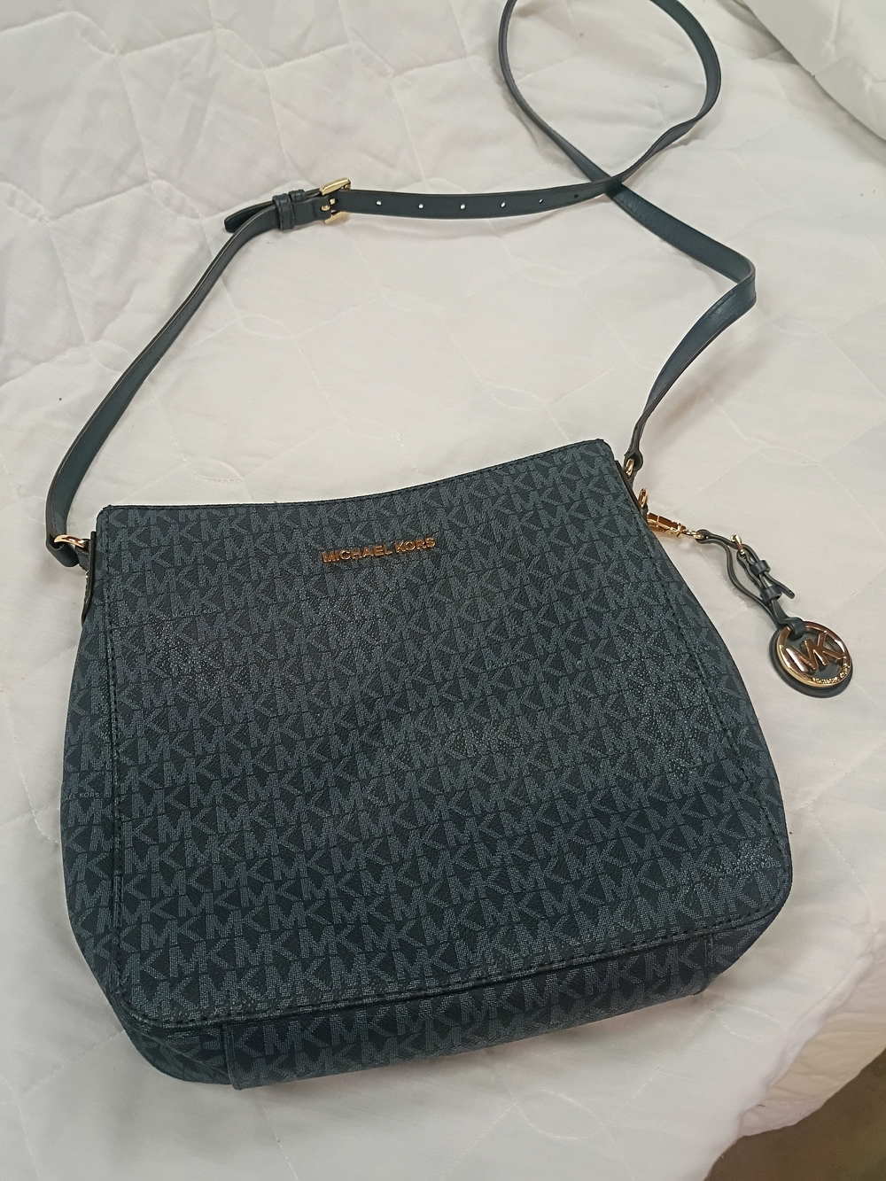 Michael Kors Blue Logo Crossbody Bag
